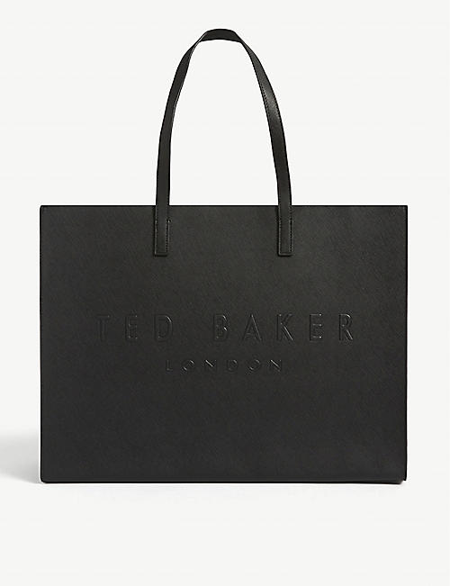TED BAKER: Icon large vinyl tote bag