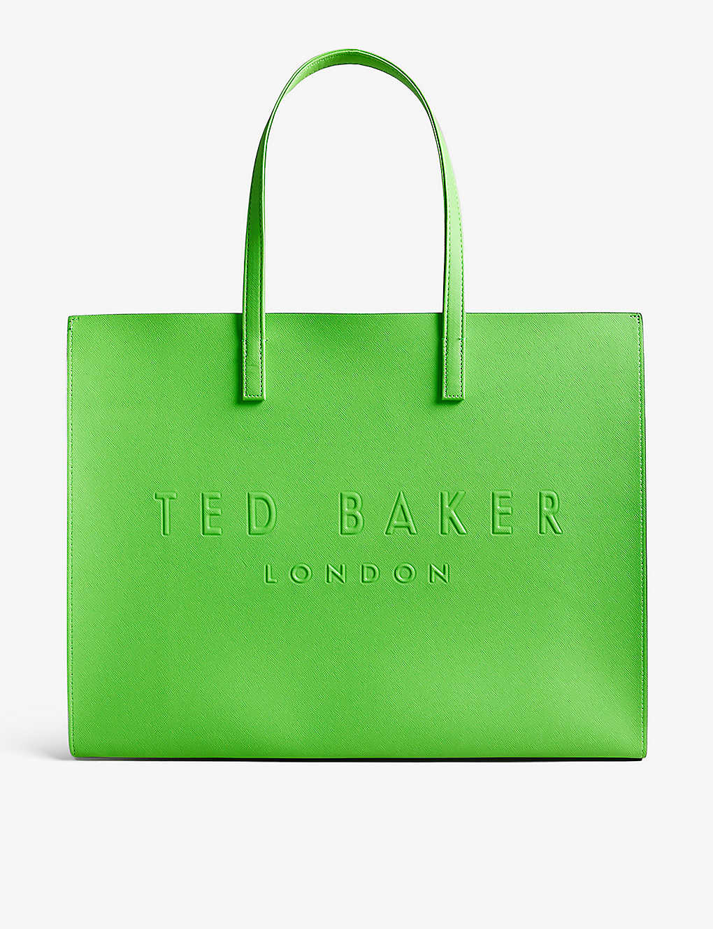 Ted Baker Womens Green Icon Large Vinyl Tote Bag
