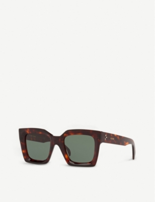 Celine Cl40130i Tortoiseshell Acetate Sunglasses In Brown