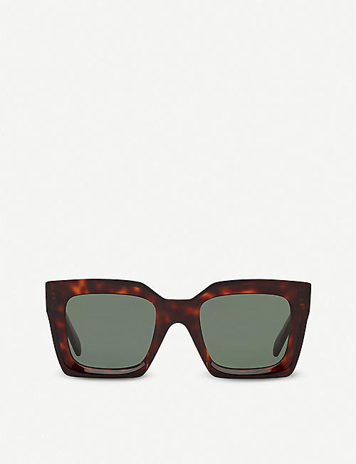 CELINE: CL40130I tortoiseshell acetate sunglasses