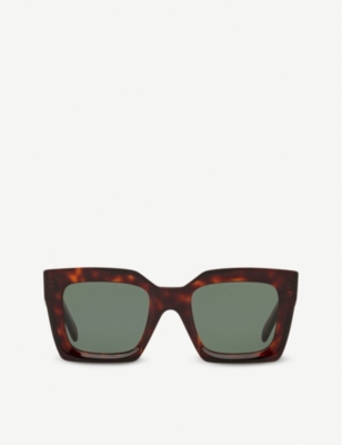 Celine Cl40130i Tortoiseshell Acetate Sunglasses In Brown