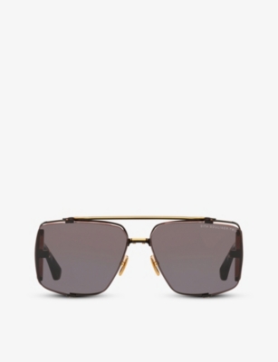 DITA: DTS136-64-01-Z Souliner-Two square-frame titanium and acetate sunglasses