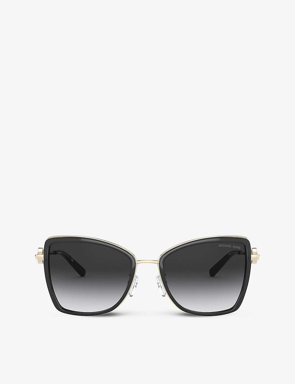 Michael Kors Mk1067b 55 Corsica Square-frame Metal Sunglasses In Gold