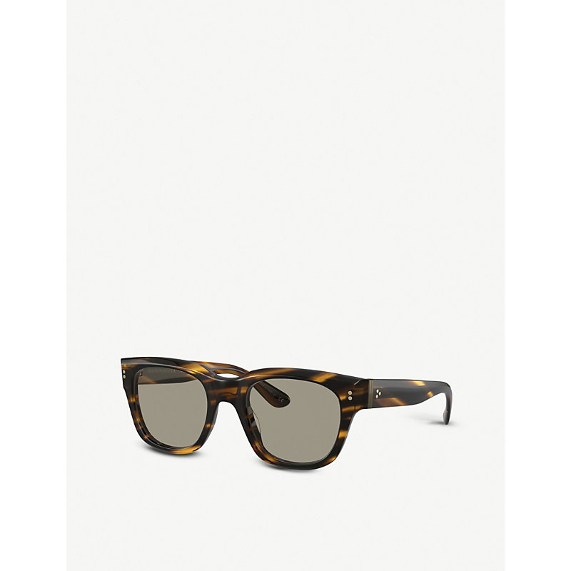 Shop Oliver Peoples Women's Brown Ov5433u Shiller Acetate Square-frame Sunglasses