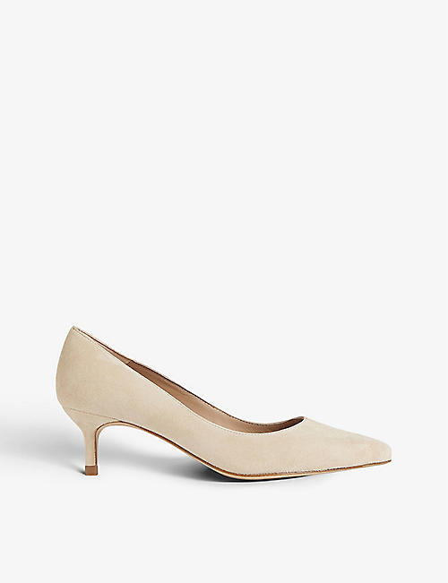 LK BENNETT: Audrey pointed-toe leather courts