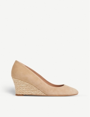 LK BENNETT: Eevi leather wedge court shoes