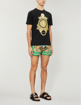 versace green swim shorts