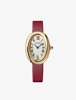 Shop Cartier Womens Yellow Gold Wgba0007 Baignoire 18ct Yellow-gold Small Quartz Watch