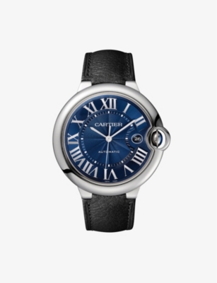 CRWSBB0042 Ballon Bleu de Cartier stainless-steel and leather automatic watch