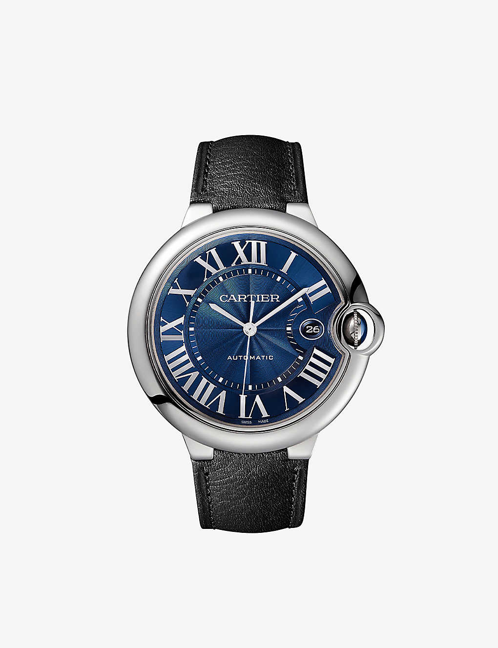 Cartier Mens Steel Crwsbb0025 Ballon Bleu De Stainless-steel And Leather Automatic Watch