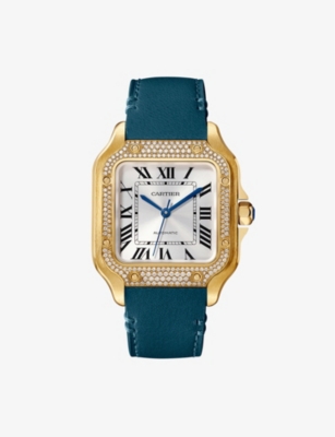 CARTIER CRWJSA0020 Santos de Cartier 18ct gold diamond and