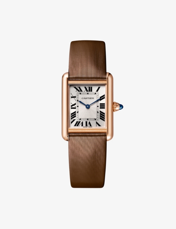 CRWGTA0061 Tank Louis Cartier 18ct rose-gold and leather mechanical watch