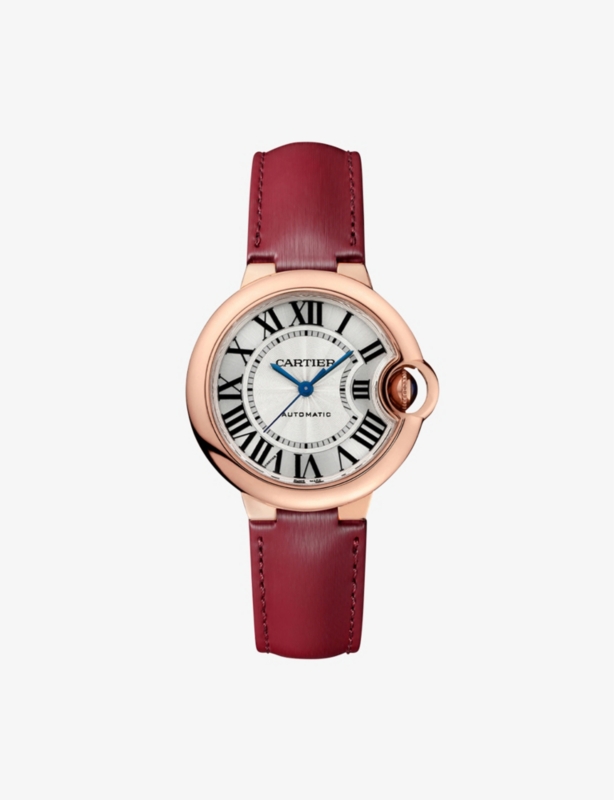 CRWGBB0037 Ballon Bleu de Cartier 18ct rose-gold and leather self-winding mechanical watch