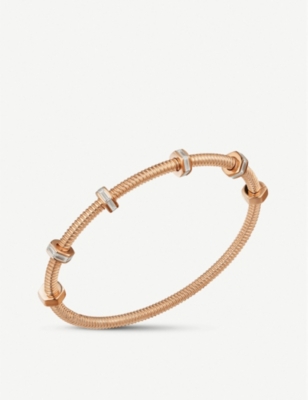 Cartier Womens Rose Gold Écrou De 18ct Rose-gold And Diamond Bracelet