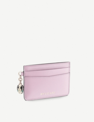 Bvlgari Serpenti Forever Compact Card Holder In Rosa Di Francia