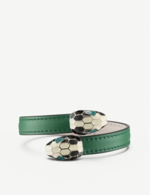 Bvlgari bracelet snake outlet leather