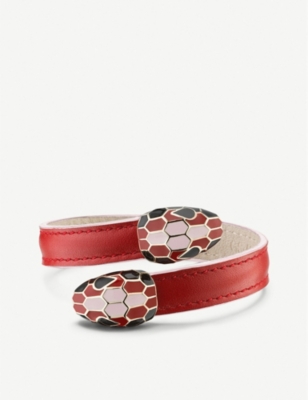 Bvlgari Serpenti Forever Carmine Jasper Calf Leather And Enamel