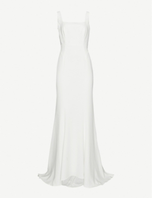 WHISTLES: Mia square-neck crepe wedding gown