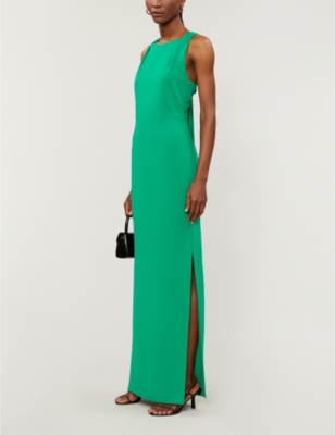 Tie back woven maxi dress