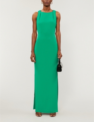 Whistles Womens Green Tie Back Woven Maxi Dress
