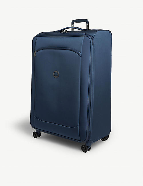 DELSEY: Montmartre Air 2.0 four-wheel recycled woven suitcase 83cm