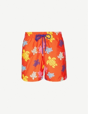 vilebrequin turtle print swim trunks