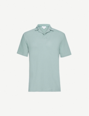 cotton mesh polo shirt