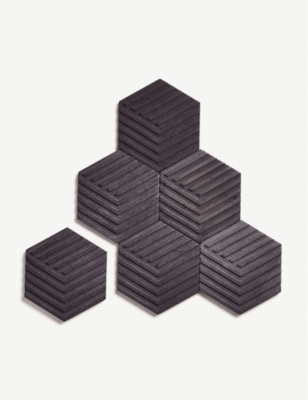 AREAWARE Table Tiles concrete and cork coasters set of six