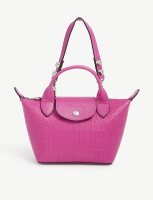 pink longchamp le pliage tote