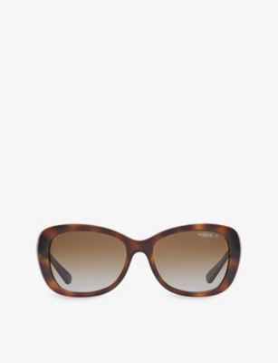 Vogue Womens Brown Vo2943sb Butterfly-frame Tortoiseshell Acetate Sunglasses