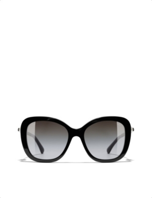 Chanel square 2024 pearl sunglasses