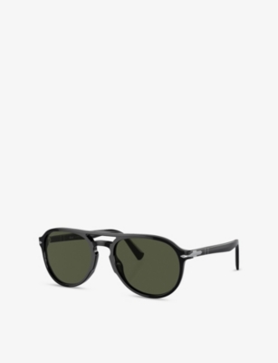 Persol Womens Black Po3235s Pilot-frame Acetate Sunglasses In Black