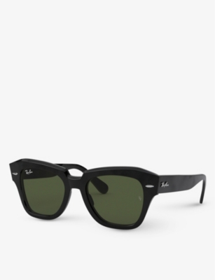 RAY-BAN: RB2186 rectangular-frame acetate sunglasses