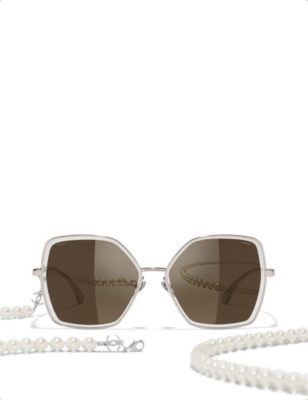 CHANEL Butterfly Sunglasses & Pearl Chain - More Than You Can Imagine