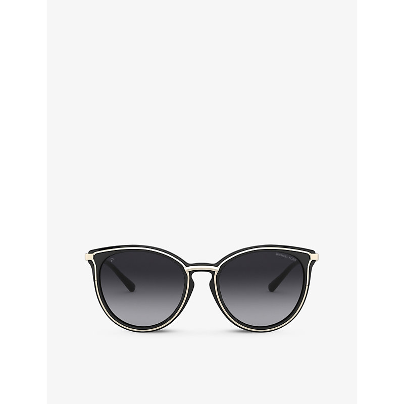 Michael Kors Mk1077 54 Brisbane Cat-eye Sunglasses In Black