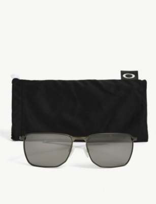 Shop Oakley Men's Grey Oo4142 Ejector Metal Rectangular-frame Sunglasses