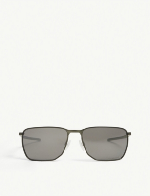 Shop Oakley Men's Grey Oo4142 Ejector Metal Rectangular-frame Sunglasses
