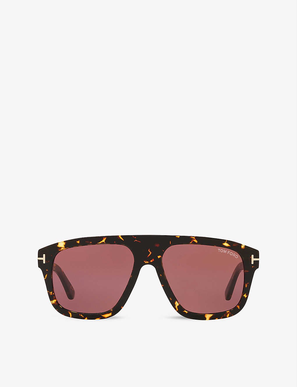Shop Tom Ford Men's Brown Ft0777 56 Square-frame Acetate Sunglasses
