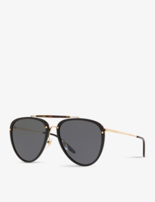 gucci sunglasses aviator black