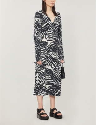 topshop zebra print midi dress