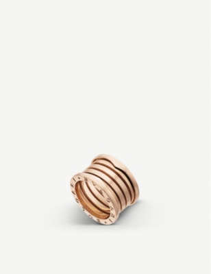 Bvlgari B Zero1 Xxth Anniversary Five Band 18ct Rose Gold Ring Selfridges Com