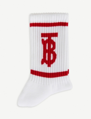 burberry logo socks