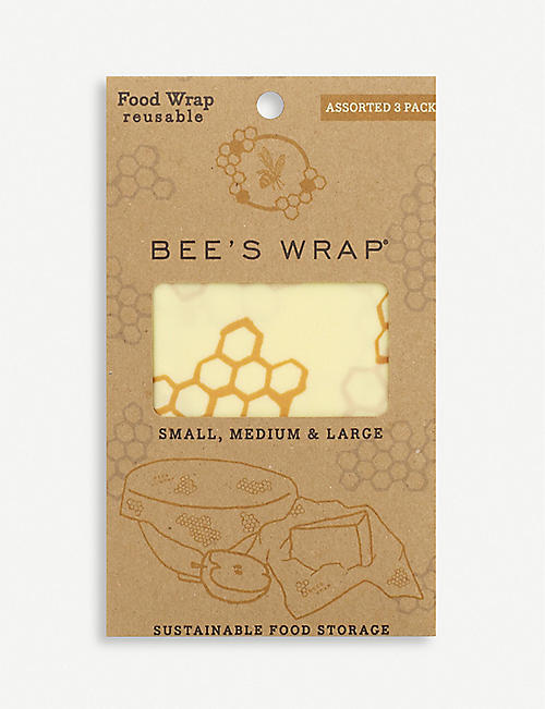 EDDINGTONS: Reusable beeswax food wraps set of three