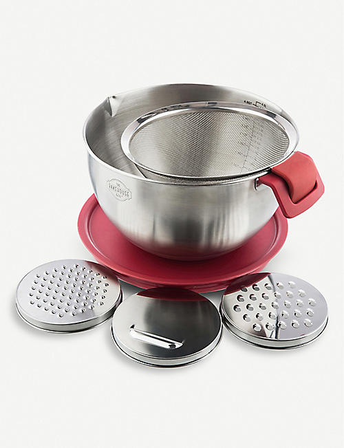 BAKEHOUSE: Mixing bowl and grater attachments set