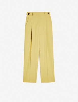 TOPSHOP - Double-breasted high-rise wide woven trousers | Selfridges.com
