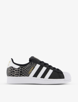 superstar trainers black white white croc