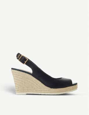 dune peep toe wedges