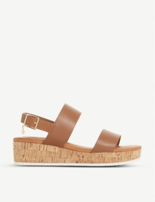 DUNE Lennie leather platform sandals Selfridges