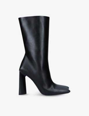 balenciaga black leather boots