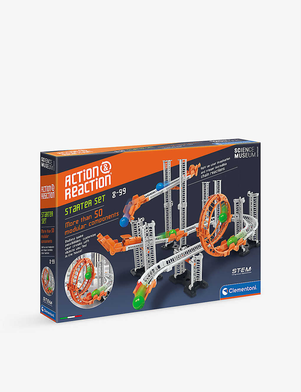 New Clementoni SCIENCE MUSEUM Action and Chain Reaction STARTER SET STEM Kit 